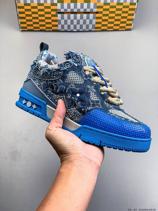 路易威登 Louis Vuitton Lv路易威登板鞋 乘风破浪的姐姐争先种草款,舒适透明底和百搭性霸屏整个时尚娱乐圈，正品1:1套楦复刻，细节调整完美主义！鞋