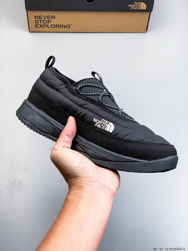 公司级The North Face Nse北面一脚蹬懒人雪地靴低帮棉鞋 Nse Low 是一款风格前卫且超级舒适的懒人鞋，采用再生 pet 防撕裂鞋面和坚固的外