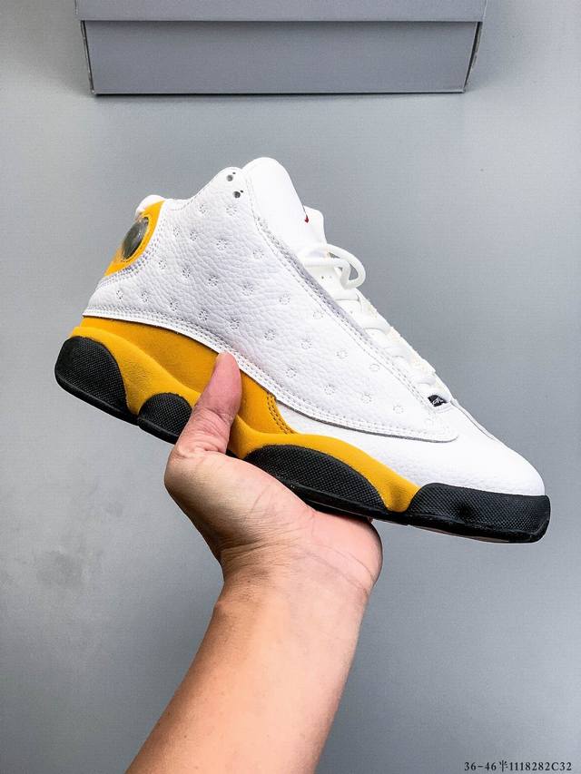 公司级！Air Jordan 13 Xiii Brave Blue 迈克尔 乔丹Aj13代复古中帮文化休闲运动篮球鞋 1118282C32