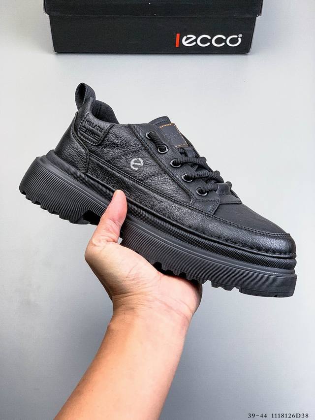 公司级！Ecco Men's Classic Lisbon Lace 爱步 街头趣闯系列系带休闲鞋 代工原单品质#轻盈发泡橡胶鞋底#欧索莱吸汗去臭脚垫 1118