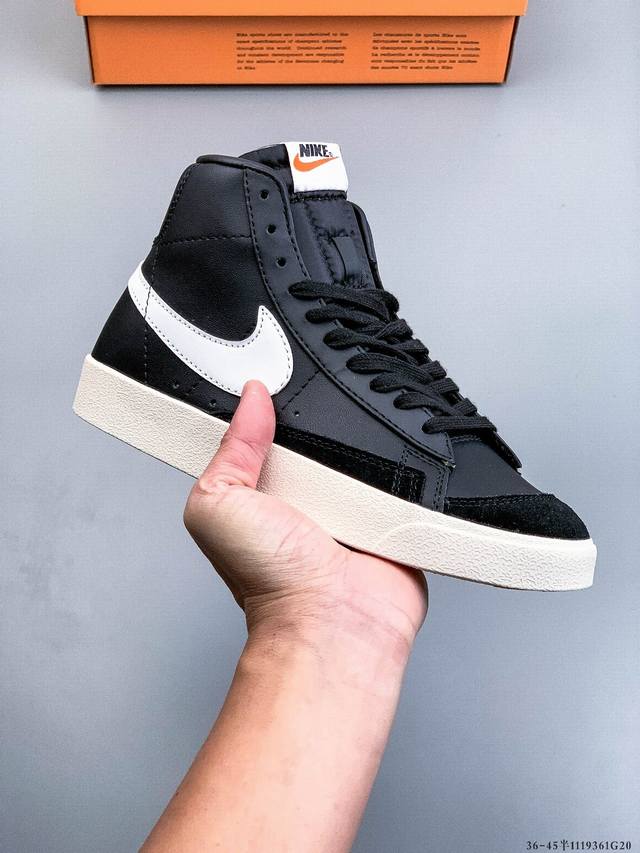 真标半码！耐克Nike Blazer Mid 77 Vntg We Suede 高帮经典复古休闲板鞋 1119361G20