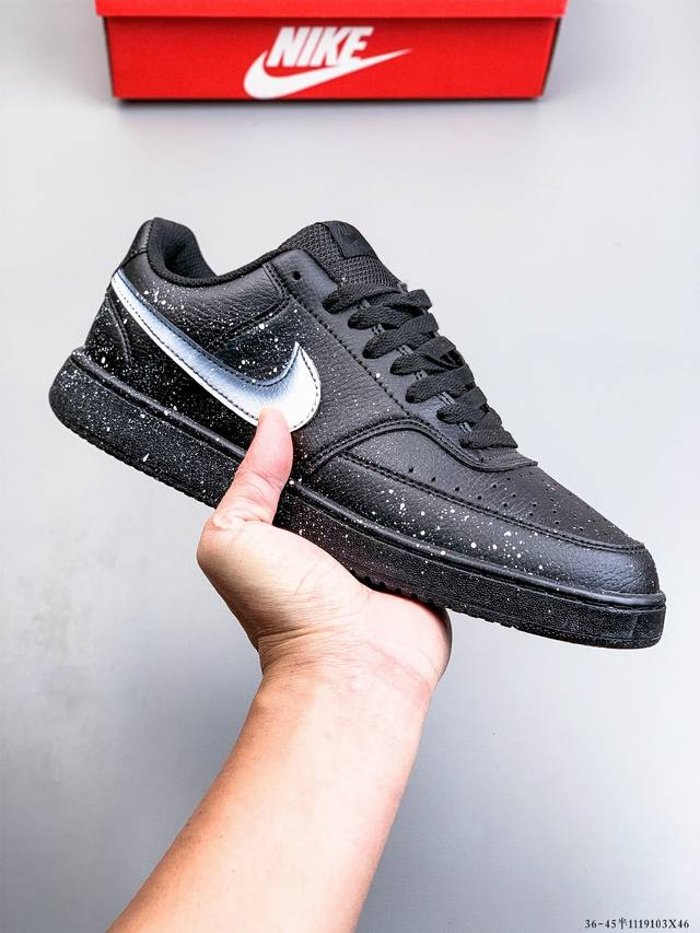 Nike Court Vision Low 休闲运动板鞋 纯原版本 低帮百搭透气休闲运动板鞋，经典耐用的设计，兼顾舒适脚感和出众风范，演绎匠心之作。结构性的支撑