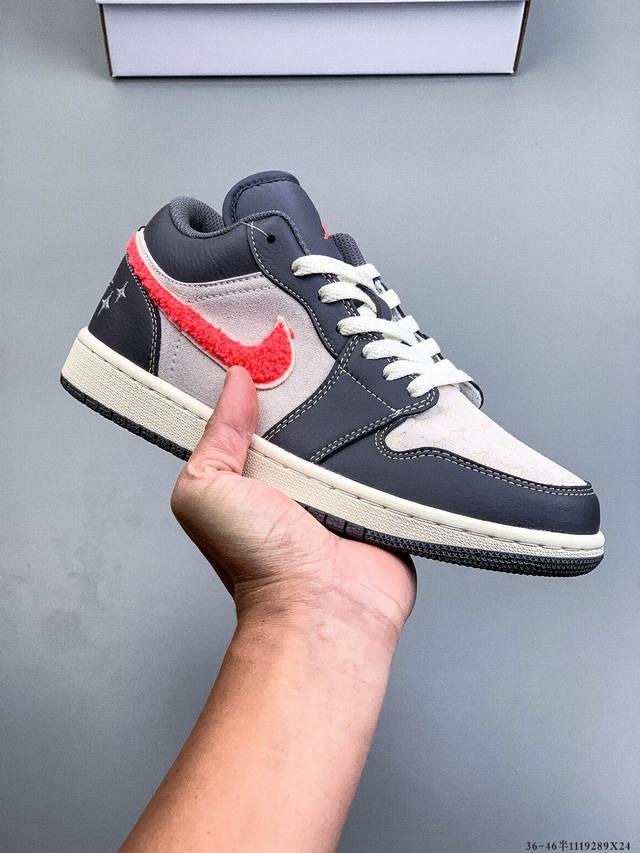 二层真标！耐克Nike Air Jordan Low 1 乔1低帮经典休闲鞋 1119289X24