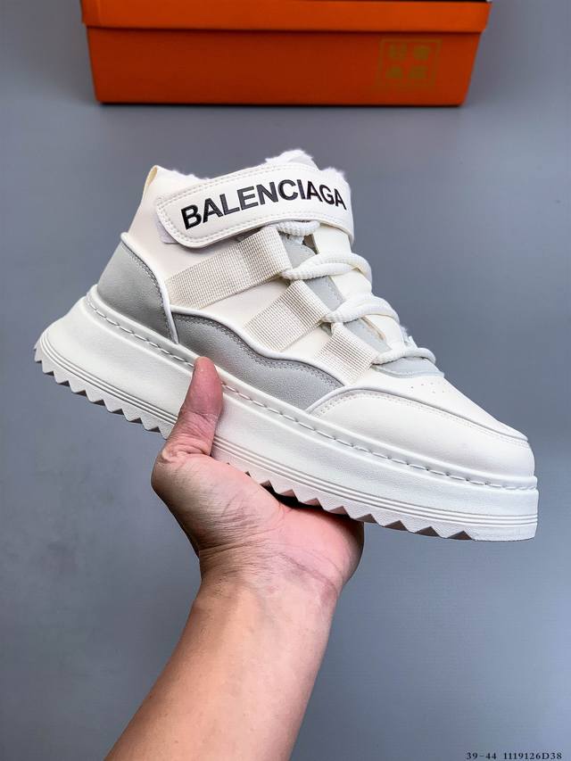 巴黎世家Balenciaga 加绒 中帮潮流风百搭休闲运动鞋 广东品质原厂渠道原装订单 1119126D38