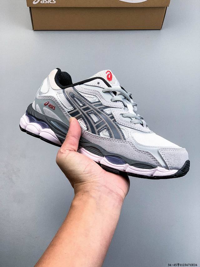 Asics 亚瑟士Gel-Nyc 2055透气网眼鞋面配合部分合成革材质 采用全新Ahar+橡胶材质 更加耐磨 1125671H26