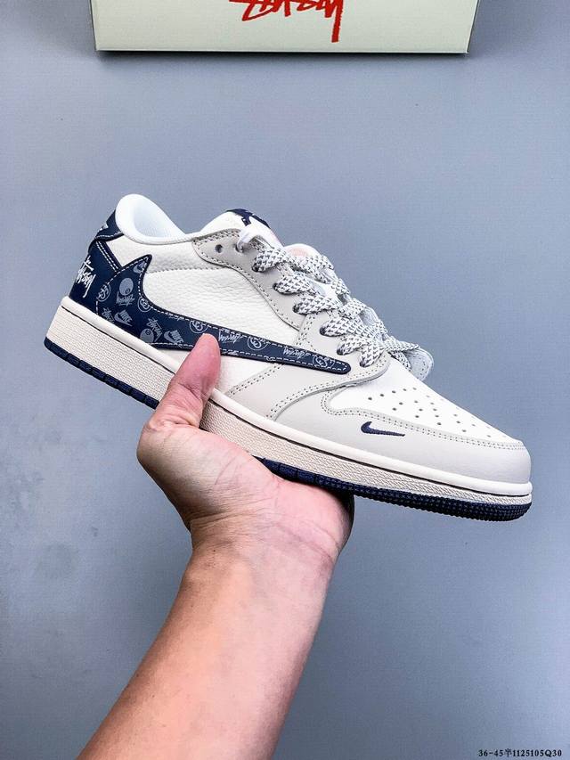公司级头层！耐克Nike Air Jordan 1 Low Aj1 乔1 低帮潮流运动休闲板鞋。Aj1 低帮拼接 完美版型真头层牛皮# 内置缓震气垫 原鞋开模