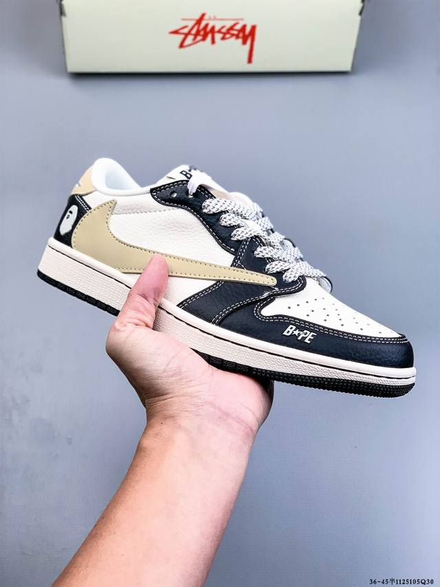 公司级头层！耐克Nike Air Jordan 1 Low Aj1 乔1 低帮潮流运动休闲板鞋。Aj1 低帮拼接 完美版型真头层牛皮# 内置缓震气垫 原鞋开模