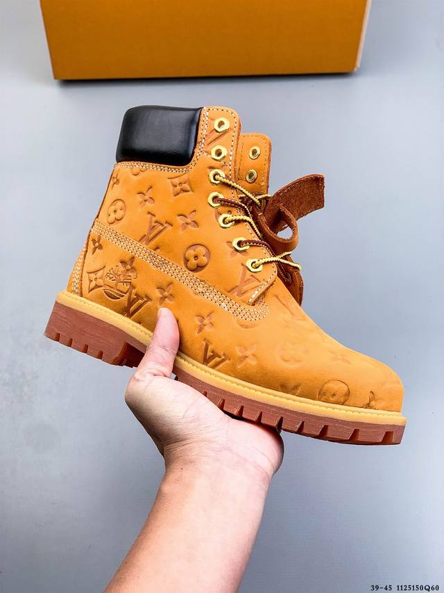 纯原 佛山大厂出品 独立私模正确版 极致工艺 产量极低 Timberland X Louis Vuitton Lv联名款 添柏岚 天伯伦 6英寸满印老花 防水大