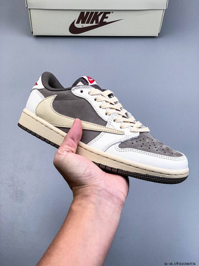 耐克Nike Air Jordan 1 Low Aj1乔1 低帮潮流缓运动休闲板鞋。Aj1 低帮拼接 完美版型真头层牛皮# 内置缓震气垫 原鞋开模 拒绝公底 购