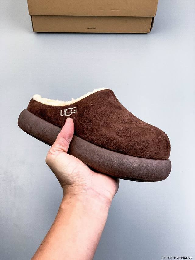 Ugg 2025新款一脚蹬软底保暖棉鞋休闲毛毛乐福鞋 1125126D22