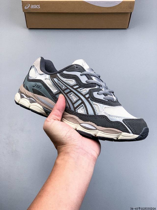 Asics 亚瑟士Gel-Nyc 2055透气网眼鞋面配合部分合成革材质 采用全新Ahar+橡胶材质 更加耐磨 1125335D24