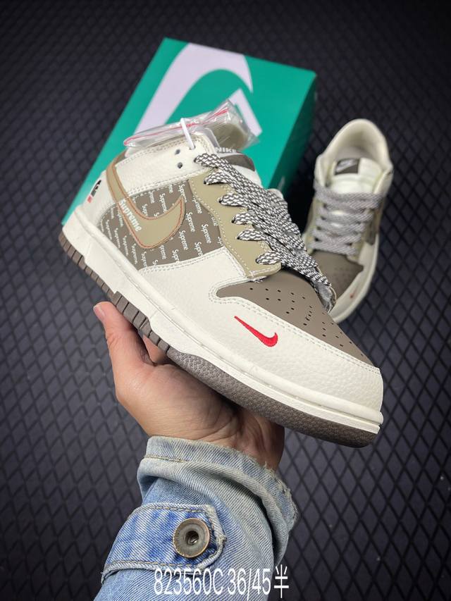 C Nike Sb Dunk Low X The North Face 白棕小勾满天星 纯原大厂出品 极力推荐 官方货号：Dg1988 012 尺码：36 36