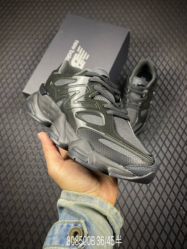 B 公司级New Balance 9060系列 新百伦 复古休闲运动慢跑鞋 鞋面大身由空间双格及磨砂鞋面拼接而生 采用大面积网眼以及麂皮材质覆盖鞋身 还原经典气