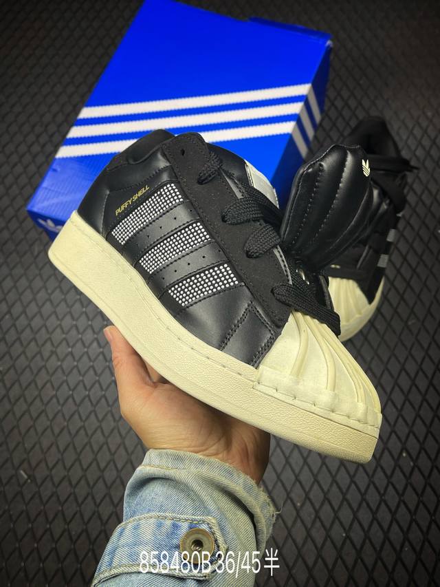 B 公司级Gali X Adidas Originals Superstar puffy Shell 阿迪达斯 贝壳头 时尚舒适 低帮 板鞋 货号:Kj6976