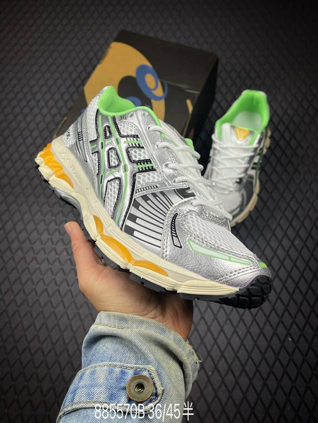 B 公司级Asics Gel-Kayano 12.1 亚瑟士 运动休闲透气专业跑鞋 采用工程弹性双层再生针织密度鞋面材质 后跟3D可视Gel缓震乳胶物料 升级F