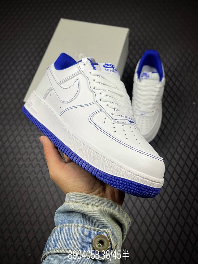 B 耐克Nike Air Force 1 Low 空军一号低帮百搭休闲运动板鞋。柔软、弹性十足的缓震性能和出色的中底设计，横跨复古与现代的外型结合，造就出风靡全