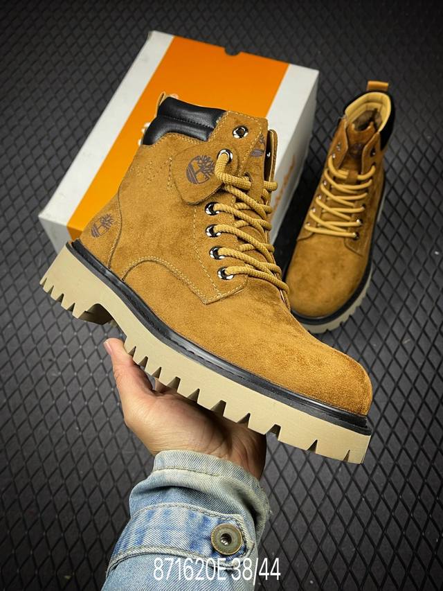 E 新货#Timberland添柏岚 天伯伦 秋冬新品 秋冬必备户外休闲大黄靴系列#广东大厂品质 原盒原包装 时尚潮流搭配 面料采用意大利顶级磨砂细纹牛皮 轻质