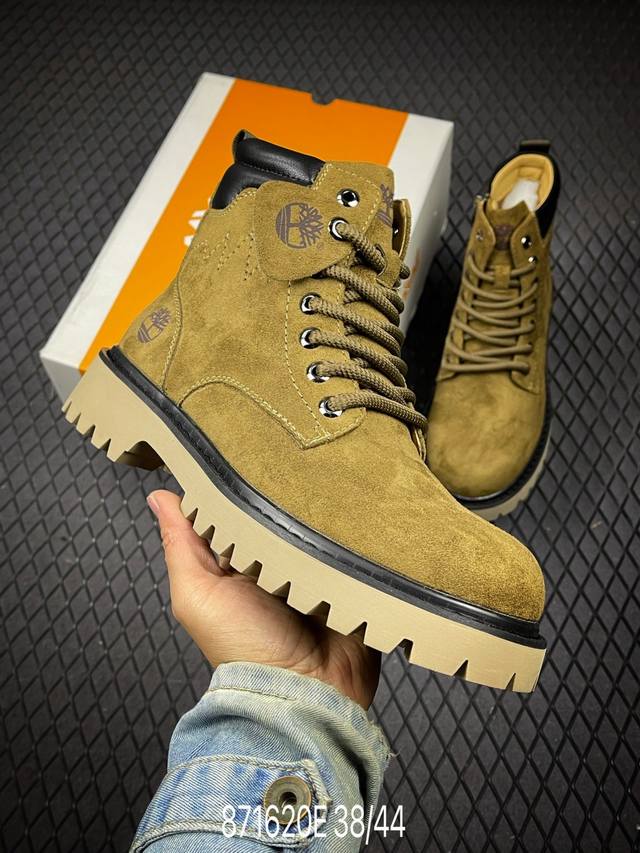 E 新货#Timberland添柏岚 天伯伦 秋冬新品 秋冬必备户外休闲大黄靴系列#广东大厂品质 原盒原包装 时尚潮流搭配 面料采用意大利顶级磨砂细纹牛皮 轻质