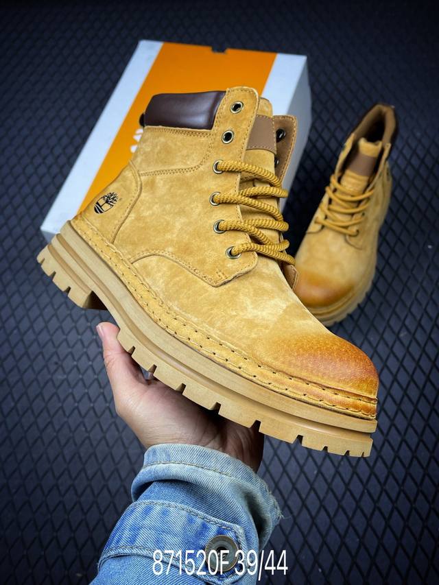 F2025秋冬新款Timberland添柏岚 天伯伦 秋冬新品必备户外休闲大黄靴系列广东大厂品质 原盒原包装 时尚潮流搭配 面料采用意大利顶级磨砂细纹牛皮 搭配
