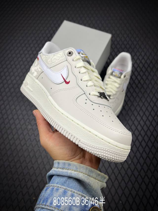 B Nike Air Force1 07 Low 马年限定 定制空军一号 原楦原纸板 打造纯正空军 专注外贸渠道 全掌内置蜂窝气垫 原盒配件 原厂中底钢印、拉帮