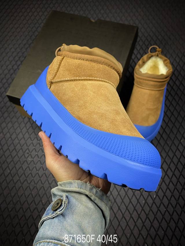 F市面顶级版本 Ugg 25款 王一博二代系列 黑色4Cm厚底 广州外贸大厂生产 鞋头到鞋垫真羊皮毛一体 独立外盒包装 芯片 带防水工艺 区别市面任何版本 独立