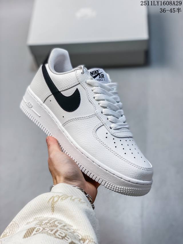 长期补货 Nike Air Force 1 Low 小权志龙白黑 空军一号低帮运动休闲板鞋 原楦头原纸板 打造纯正空军版型#专注外贸渠道 全掌内置蜂窝气垫 #原