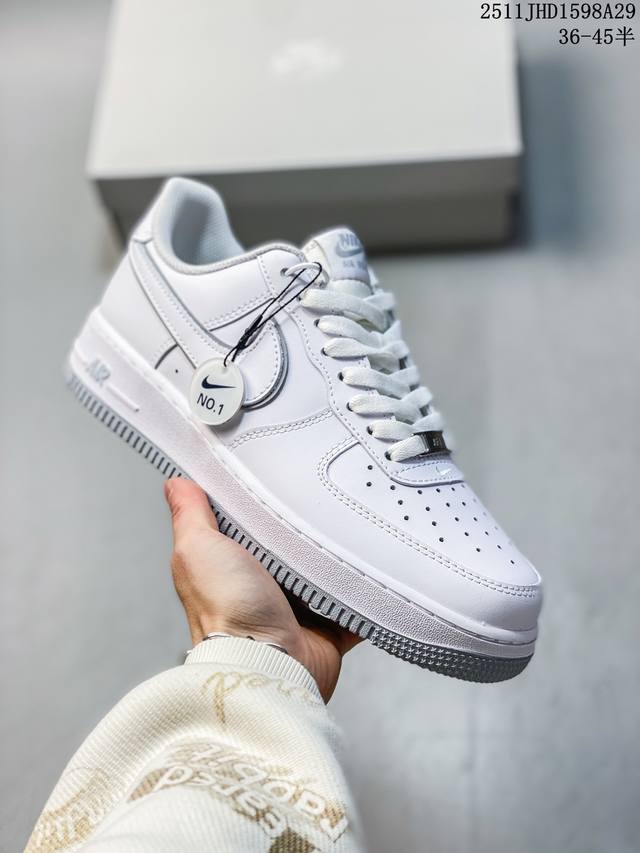 独家实拍 No.1版本 遥遥领先 纯原级别 Nike Air Force 1 Low “白灰边” 货号：Dv0788-100 原厂冲刀皮料切割干净 无任何毛边