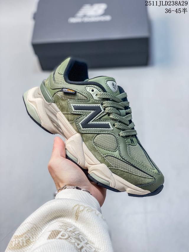 公司级New Balance 9060系列 新百伦 复古休闲运动慢跑鞋 鞋面大身由空间双格及磨砂鞋面拼接而生 采用大面积网眼以及麂皮材质覆盖鞋身 还原经典气质