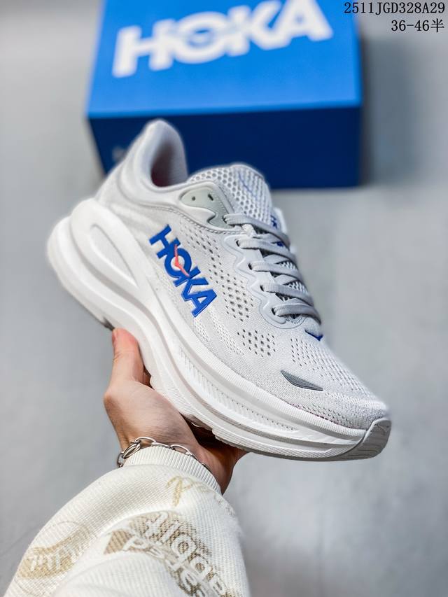 Hoka One One Bondi 9 复古舒适防滑耐磨 低帮 山地户外跑步鞋 货号:1162011 Wwh 尺码:36 36.5 37.5 38 38.5