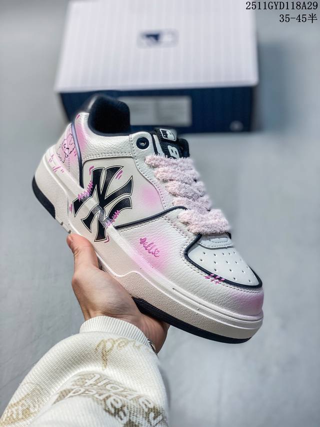 Mlb Chunky Liner pu ‘Diy定制’ 简约时尚 百搭 防滑防水减震 低帮 板鞋 货号:3Asxca12N K0001 尺码:35 36 36.