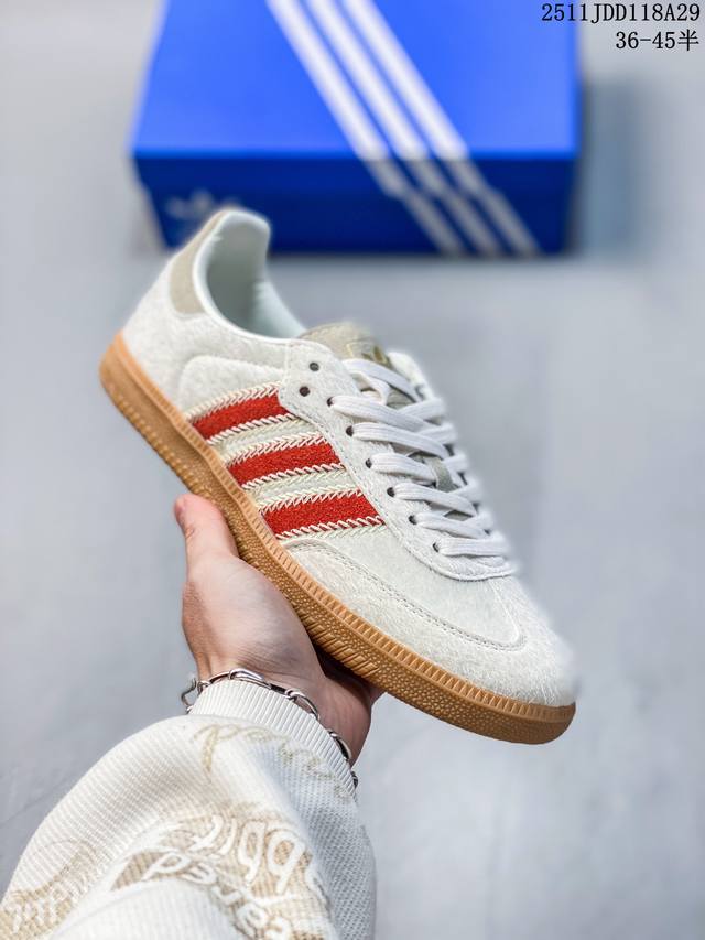 真标带半码：阿迪达斯 Adidas Handball Spezial 三叶草学院风复古休闲板鞋 德训鞋 橡胶底柔软皮革经典运动鞋板鞋 货号：If6561 码数：