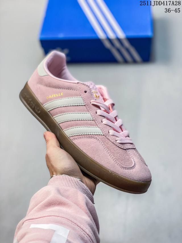 阿迪达斯Adidas Originals Gazelle Bold W 羚羊松糕系列三叶草厚底休闲防滑 11Jdd417A28