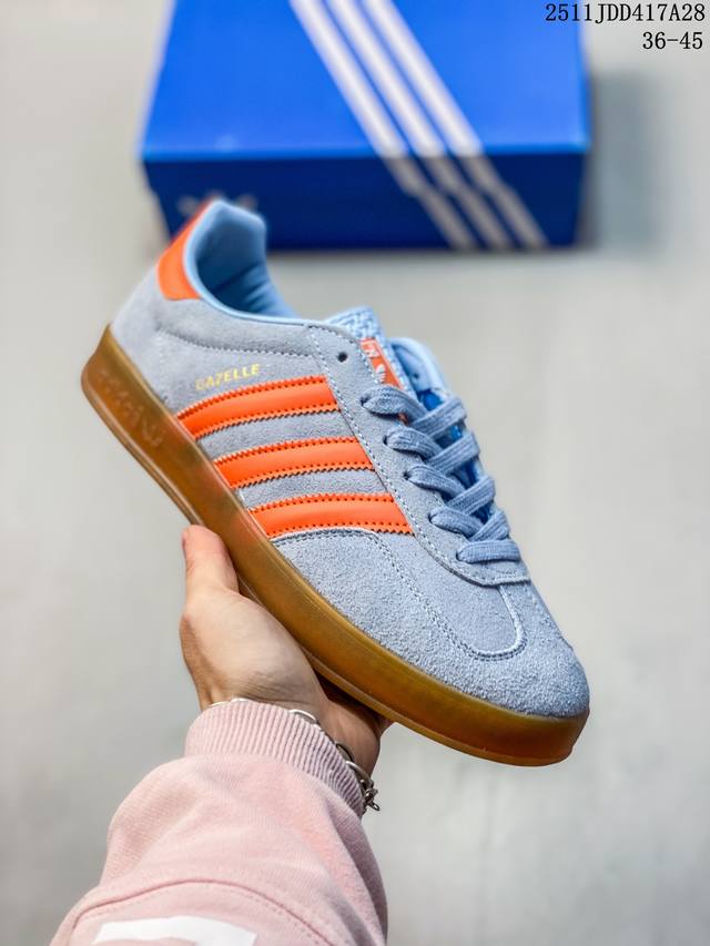 阿迪达斯Adidas Originals Gazelle Bold W 羚羊松糕系列三叶草厚底休闲防滑 11Jdd417A28