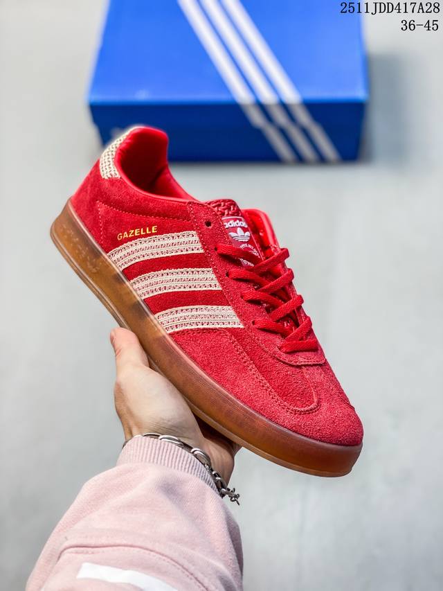阿迪达斯Adidas Originals Gazelle Bold W 羚羊松糕系列三叶草厚底休闲防滑 11Jdd417A28