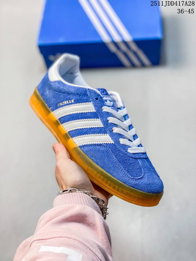 阿迪达斯Adidas Originals Gazelle Bold W 羚羊松糕系列三叶草厚底休闲防滑 11Jdd417A28