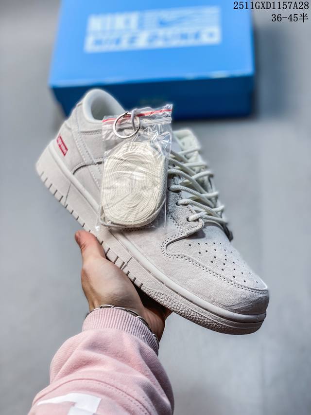 海外爆款限量发售！高端定制Nike Sb Dunk Low “Superme联名------浅骨白” 高端定制 低帮休闲板鞋 定制鞋盒 大厂纯原品质出货 超高清