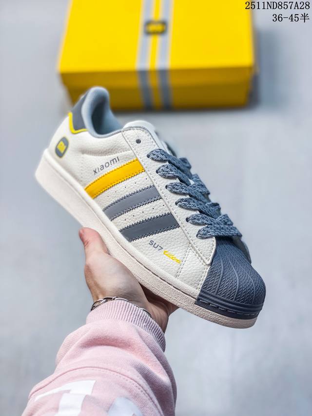 Ad Originals 小米Su7 贝壳头 采用全新头层拼接皮革材质后跟采用特色3D立体印字 渠道正品订单 诠释市场最高工艺水平全鞋进口头层皮料打造区别市面普