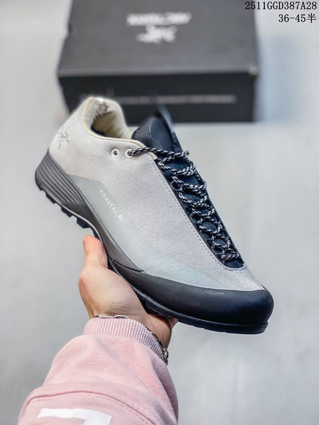 Arc’ Teryx 始祖鸟 Konseal Lt 轻量防滑轻便耐磨低帮越野跑步鞋 利用先进的技术、更轻但可靠耐用的材料和高度专注的设计流程，我们创造了我们最轻