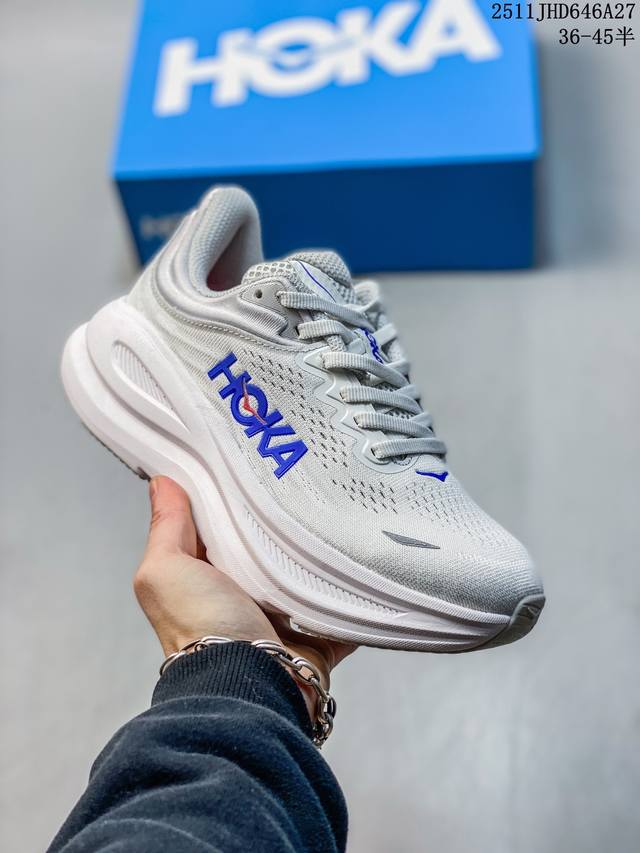 美国新兴跑鞋品牌 Hoka One One Clifton 9 Low 克利夫顿9代系列低帮厚底网织轻量休闲运动慢跑鞋 1162012 Wgrh 码数：36 3