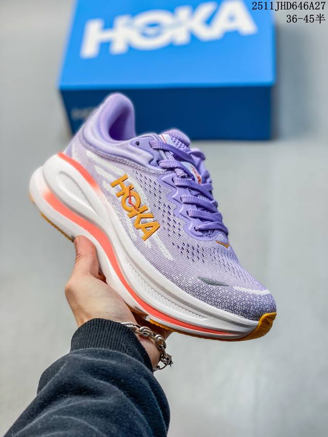 美国新兴跑鞋品牌 Hoka One One Clifton 9 Low 克利夫顿9代系列低帮厚底网织轻量休闲运动慢跑鞋 1162012 Wgrh 码数：36 3