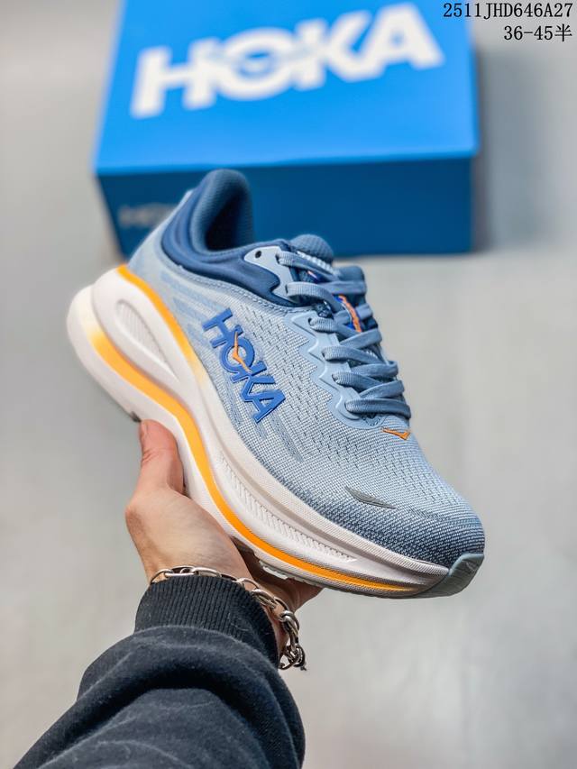 美国新兴跑鞋品牌 Hoka One One Clifton 9 Low 克利夫顿9代系列低帮厚底网织轻量休闲运动慢跑鞋 1162012 Wgrh 码数：36 3