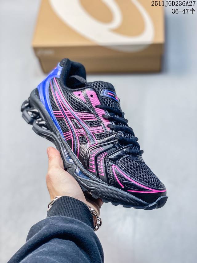 公司级Asics Gel-Kayano 14 亚瑟士 运动休闲透气专业跑鞋 采用工程弹性双层再生针织密度鞋面材质 后跟3D可视Gel缓震乳胶物料 升级Ff Bl