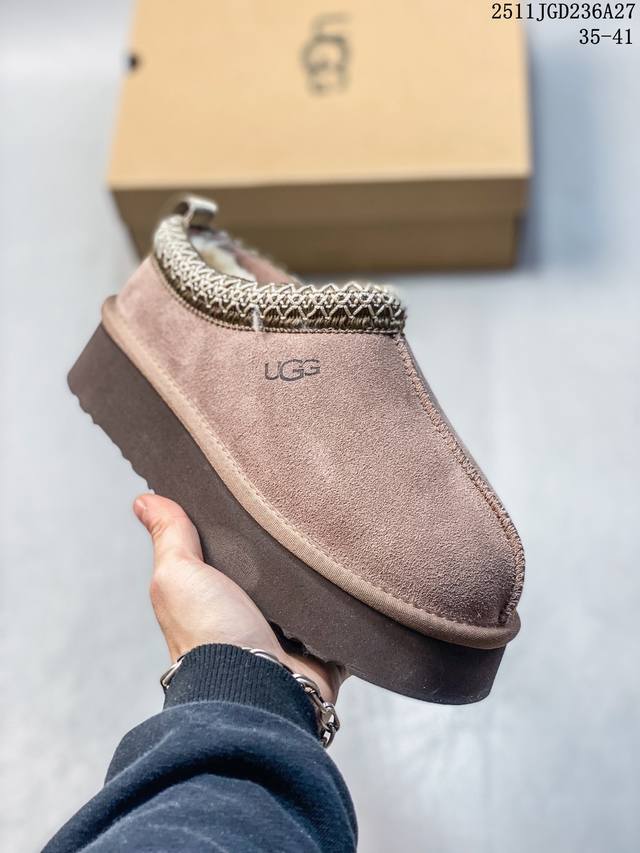 真标Ugg Tazz Ii 舒适柔软时尚 耐磨增高保暖 民族风一脚蹬保暖雪地靴 货号:1174471 尺码:35-41 Id:Jzd101-Azs 11Jgd2