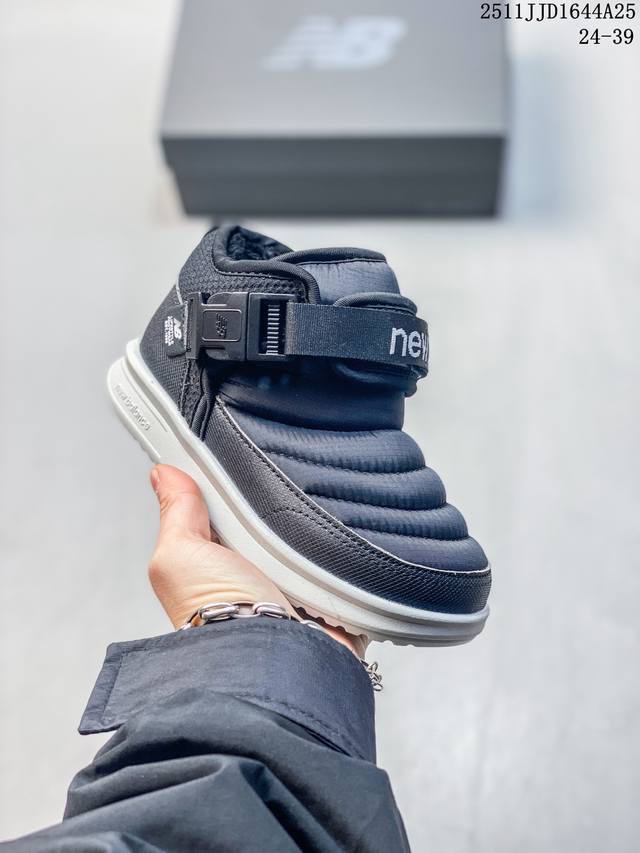 加绒Nb中帮卡扣防风儿童雪地靴 Size：24-39码 加绒款Nb中帮系列 内里加绒，保暖又舒适 卡扣设计，穿脱超方便 耐磨防滑大底，脚感超赞 11Jjd166