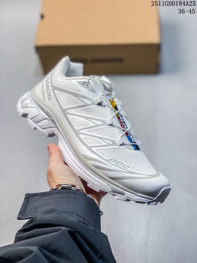 Salomon Xa pro Xt-6萨洛蒙户外越野跑鞋 鞋面采用Sensifit贴合技术 全方位贴合包裹脚型 鞋跟部鞋底牵引设计 提供强大的抓地性能 更适应野