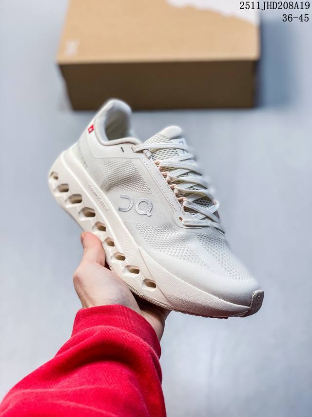 公司级On昂跑 Cloudsurfer Next 舒适百搭防滑耐磨低帮休闲跑步鞋 #原数据开发纸版楦型 #采用人体工程超薄透气网织布鞋面材质#搭镂空Cloudt