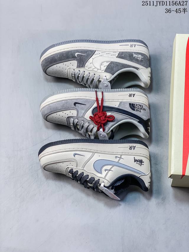 海外限量发售！公司级Nike Air Force 1 '07 Low “斯图西 简约灰”空军一号 低帮 运动鞋 休闲鞋 折边针车 工艺难度大 原楦头原纸板 原装