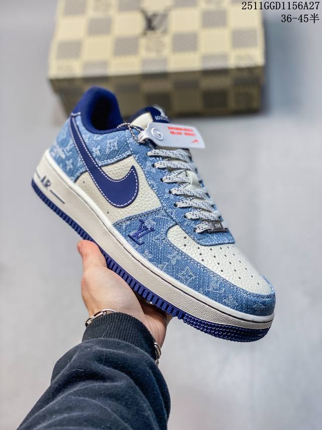 海外爆款限量发售！公司级Nike Air Force 1 '07 Low “芬迪联名 创意米灰黑”空军一号 高端定制 低帮 运动鞋 休闲鞋 折边针车 工艺难度大