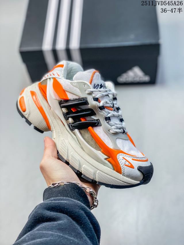 36-47半码 阿迪达斯Adidas复古白橙黑老爹鞋厚底增高百搭跑步鞋男女低帮休闲运动鞋 11Jvd545A26