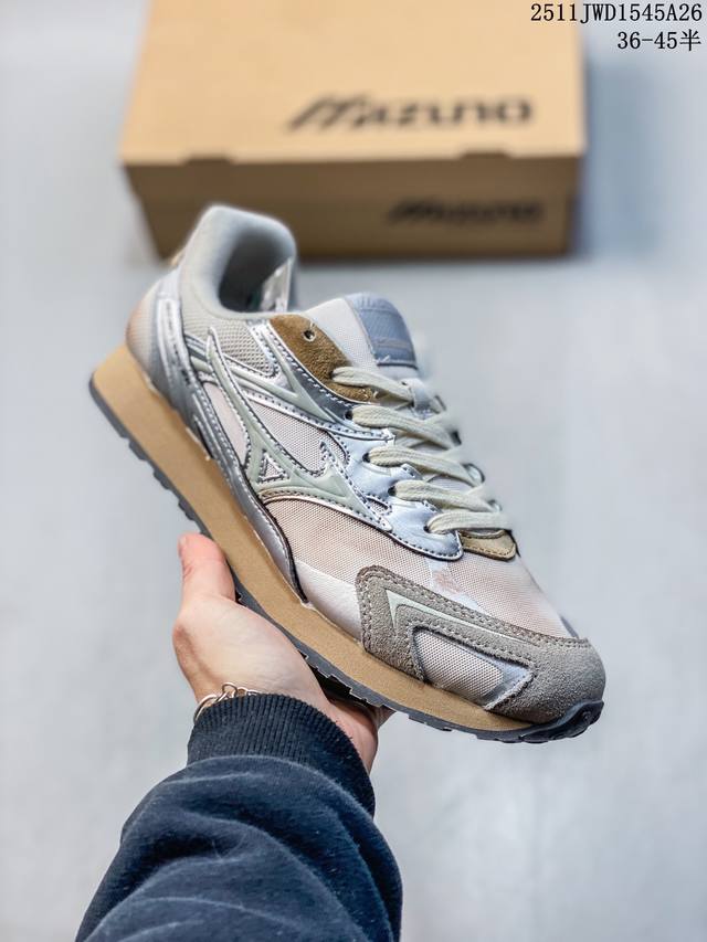 公司级Mizuno美津浓 Lg 60S 2K 舒适百搭 做旧设计 德训 薄底防滑耐磨 低帮休闲鞋 Y2K与60S的时空碰撞 趋势破壁 沿袭Mizuno经典薄底跑